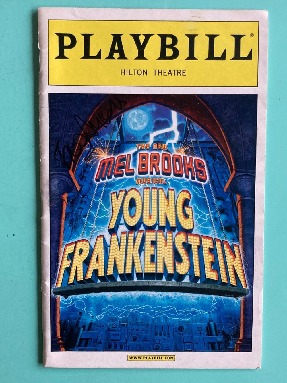 Fred Applegate (Only) Signed Playbill Young Frankenstein Sutton Foster Feb 2008